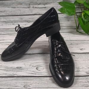 Nordstrom David Tate Black Crocodile Oxford Shoes